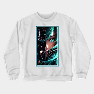 Anime Girl Eye | Quality Anime Artwork | Anime Aesthetic | Manga Anime Art Crewneck Sweatshirt